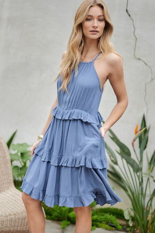 Sleeveless Ruffled Mini Dress from Mini Dress collection you can buy now from Fashion And Icon online shop