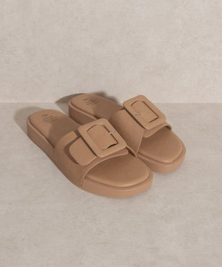 Slide On Buckle Sandals from shoes collection you can buy now from Fashion And Icon online shop