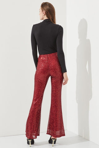 Sparkly High Waisted Sequin Pants from Flare Pants collection you can buy now from Fashion And Icon online shop