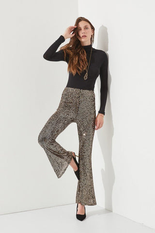 Sparkly High Waisted Sequin Pants from Flare Pants collection you can buy now from Fashion And Icon online shop