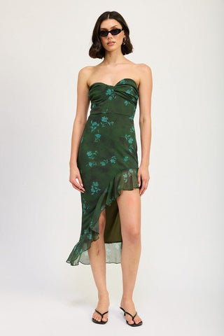 Strapless Floral Dress from Mini Dresses collection you can buy now from Fashion And Icon online shop