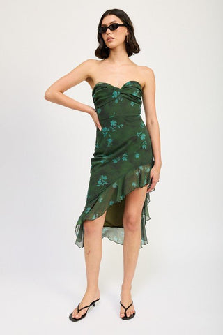 Strapless Floral Dress from Mini Dresses collection you can buy now from Fashion And Icon online shop