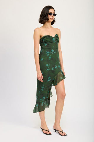 Strapless Floral Dress from Mini Dresses collection you can buy now from Fashion And Icon online shop