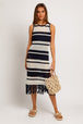 WHITE-NAVY STRIPE