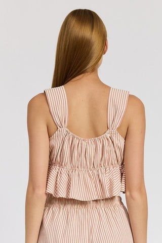 Striped Babydoll Top from Blouses collection you can buy now from Fashion And Icon online shop