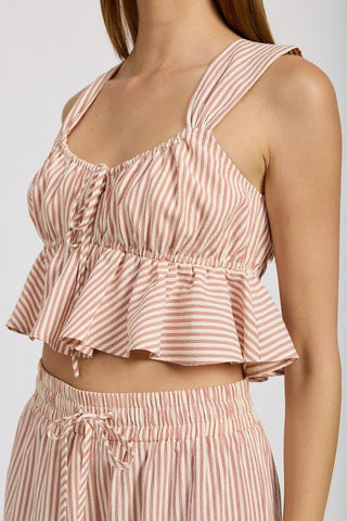 Striped Babydoll Top from Blouses collection you can buy now from Fashion And Icon online shop