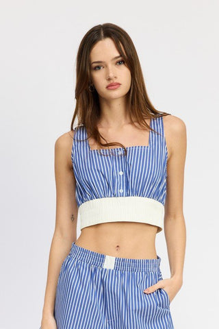 Striped Crop Tank Top from Tank Top collection you can buy now from Fashion And Icon online shop