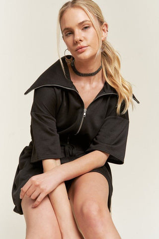 TERRY ZIP FRONT ROMPER from collection you can buy now from Fashion And Icon online shop