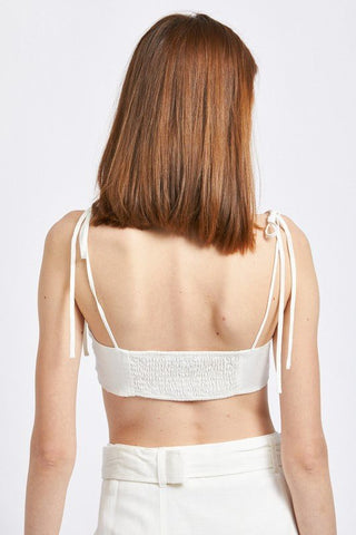 Tie Front Cropped Top from Crop Tops collection you can buy now from Fashion And Icon online shop