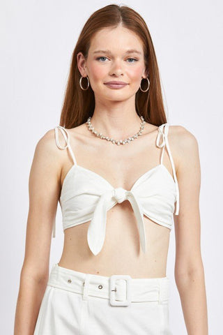 Tie Front Cropped Top from Crop Tops collection you can buy now from Fashion And Icon online shop