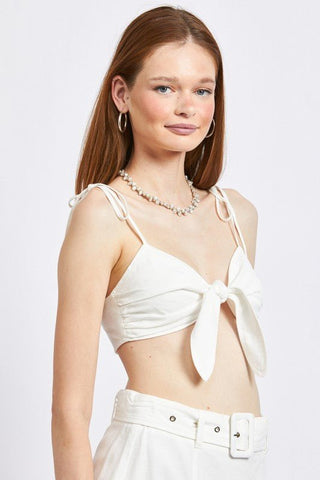 Tie Front Cropped Top from Crop Tops collection you can buy now from Fashion And Icon online shop