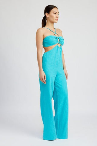 Turquoise Cut Out Jumpsuit from Jumpsuits collection you can buy now from Fashion And Icon online shop