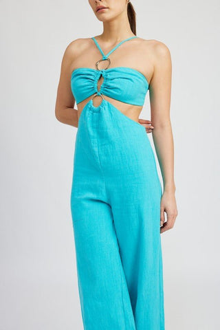 Turquoise Cut Out Jumpsuit from Jumpsuits collection you can buy now from Fashion And Icon online shop