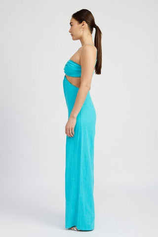 Turquoise Cut Out Jumpsuit from Jumpsuits collection you can buy now from Fashion And Icon online shop