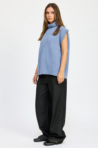 Turtleneck Sweater Vest from Vests collection you can buy now from Fashion And Icon online shop