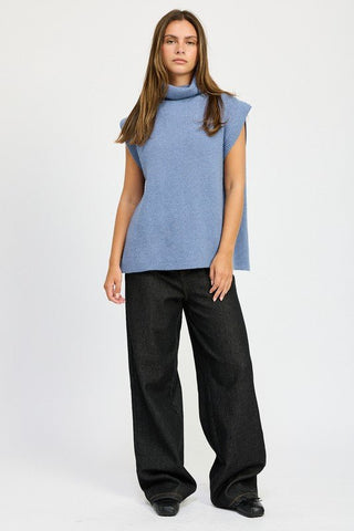 Turtleneck Sweater Vest from Vests collection you can buy now from Fashion And Icon online shop