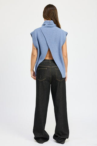 Turtleneck Sweater Vest from Vests collection you can buy now from Fashion And Icon online shop