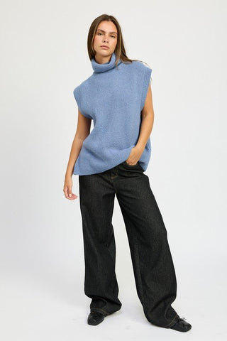 Turtleneck Sweater Vest from Vests collection you can buy now from Fashion And Icon online shop