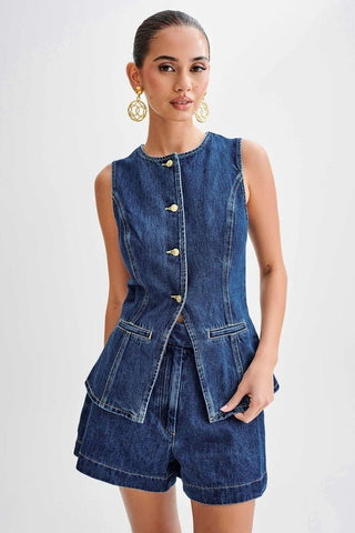 Two Piece Denim Set from Matching Sets collection you can buy now from Fashion And Icon online shop