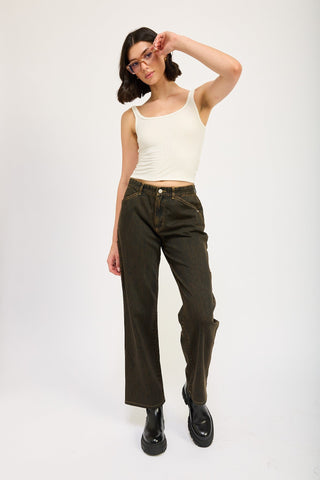 Vintage Wash Straight - Leg Denim Pants from Straight Jeans collection you can buy now from Fashion And Icon online shop