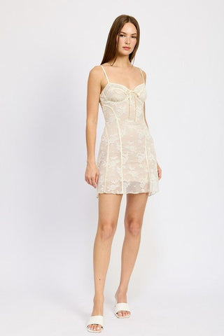 White Lace Mini Dress from Mini Dresses collection you can buy now from Fashion And Icon online shop