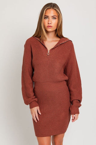 Zipper Sweater Dress from collection you can buy now from Fashion And Icon online shop