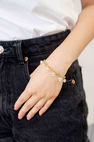 14k Gold Plating Layered Chain Bracelet from Bracelets collection you can buy now from Fashion And Icon online shop