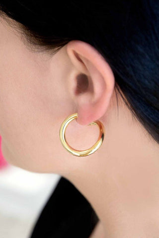 14K Plated Gold Hoop Earrings from Earrings collection you can buy now from Fashion And Icon online shop