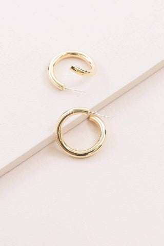 14K Plated Gold Hoop Earrings from Earrings collection you can buy now from Fashion And Icon online shop