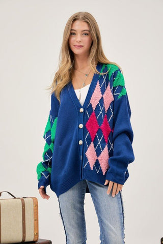 Argyle Cardigan from collection you can buy now from Fashion And Icon online shop