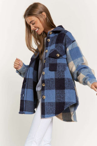 Blue Plaid Shacket from Shaket collection you can buy now from Fashion And Icon online shop