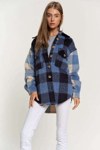 Blue Plaid Shacket from Shaket collection you can buy now from Fashion And Icon online shop