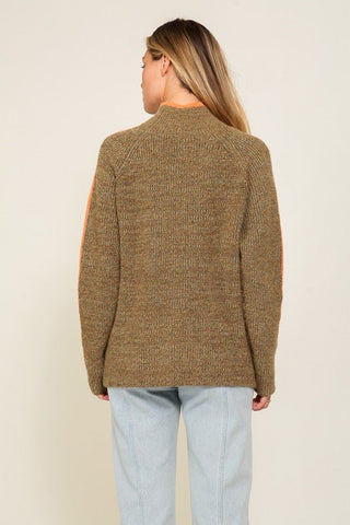 Brown Mock Neck Sweater from Sweaters collection you can buy now from Fashion And Icon online shop