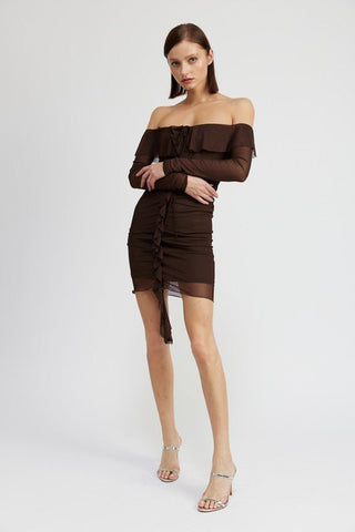 Brown Mini Dress