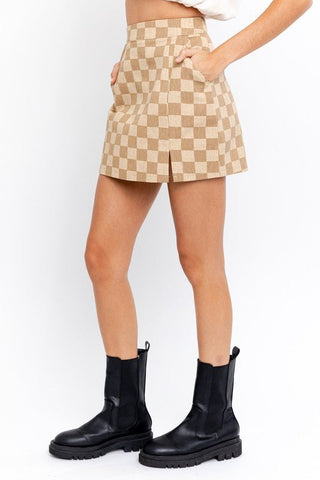 Checker Mini Skirt from Mini Skirts collection you can buy now from Fashion And Icon online shop