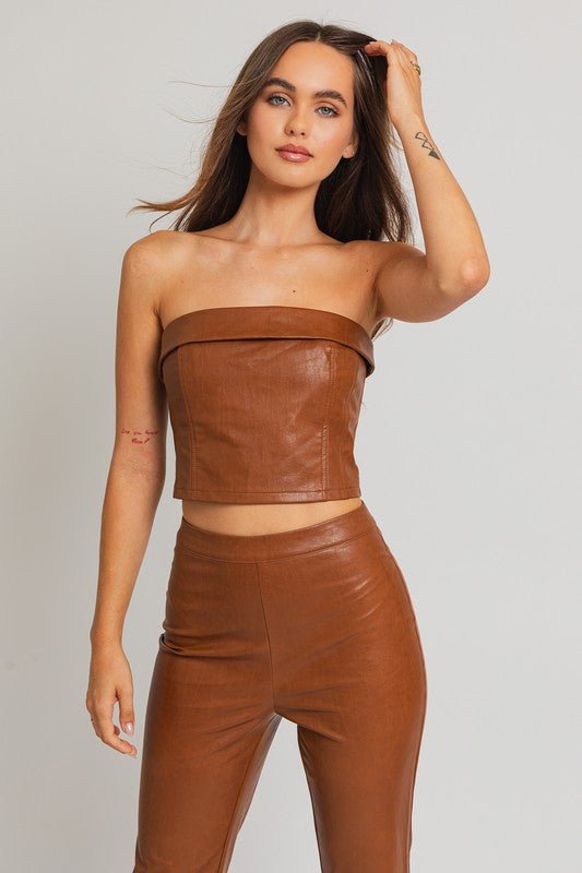 Vegan Leather Corset Top – Fashion And Icon
