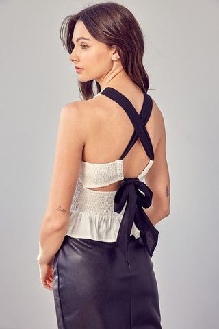 Criss Cross Back Top from Blouses collection you can buy now from Fashion And Icon online shop