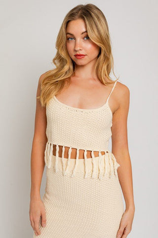 Crochet Fringe Crop Top from Crop Tops collection you can buy now from Fashion And Icon online shop