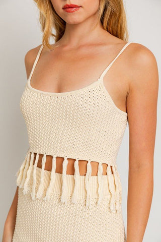 Crochet Fringe Crop Top from Crop Tops collection you can buy now from Fashion And Icon online shop