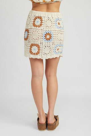 Crochet Mini Skirt from Mini Skirt collection you can buy now from Fashion And Icon online shop