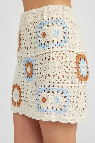 Crochet Mini Skirt from Mini Skirt collection you can buy now from Fashion And Icon online shop