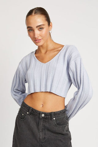 Crop Ribbed Sweater from Sweaters collection you can buy now from Fashion And Icon online shop