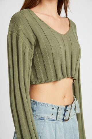 Crop Ribbed Sweater from Sweaters collection you can buy now from Fashion And Icon online shop