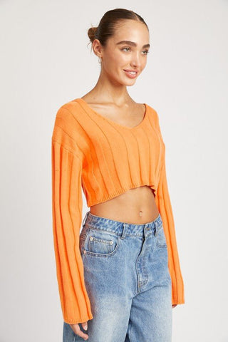 Crop Ribbed Sweater from Sweaters collection you can buy now from Fashion And Icon online shop