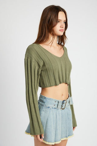 Crop Ribbed Sweater from Sweaters collection you can buy now from Fashion And Icon online shop