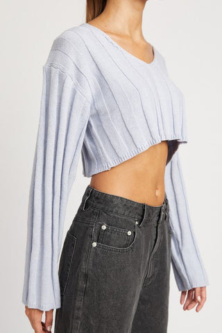 Crop Ribbed Sweater from Sweaters collection you can buy now from Fashion And Icon online shop