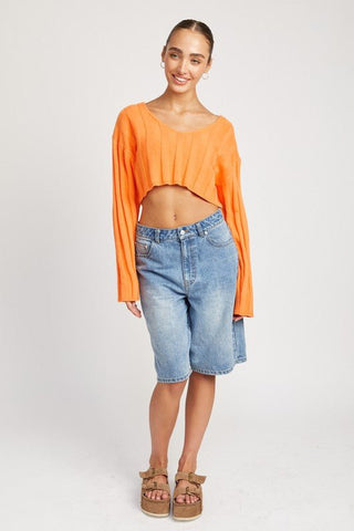 Crop Ribbed Sweater from Sweaters collection you can buy now from Fashion And Icon online shop