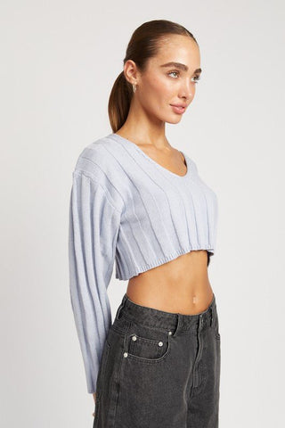 Crop Ribbed Sweater from Sweaters collection you can buy now from Fashion And Icon online shop