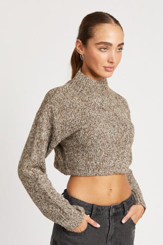 Cropped Turtleneck Sweater from Sweaters collection you can buy now from Fashion And Icon online shop