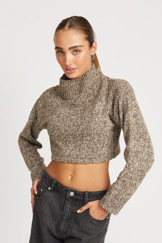 Cropped Turtleneck Sweater from Sweaters collection you can buy now from Fashion And Icon online shop